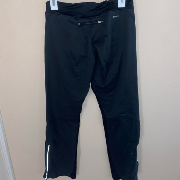 Nike pro fit black yoga track pants active wear bottoms leggings fitness sweats - Picture 4 of 10